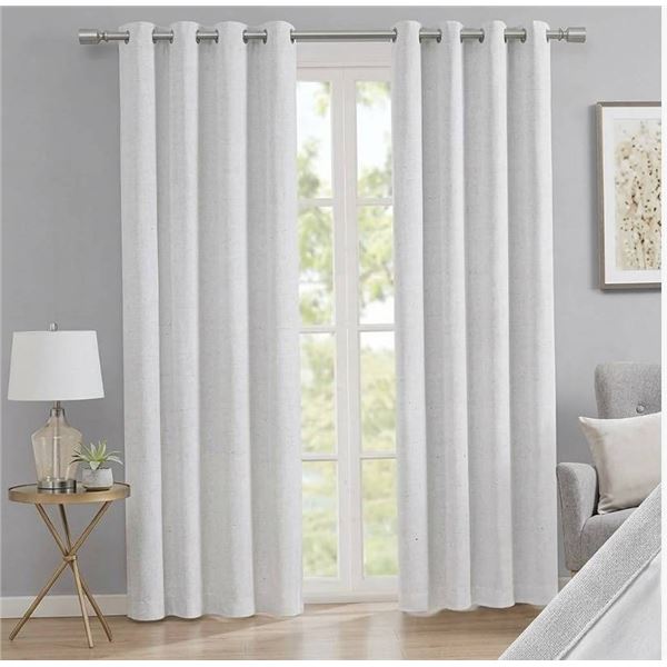 Beautyrest Black 100% Blackout Curtain 2 Panels- Grey