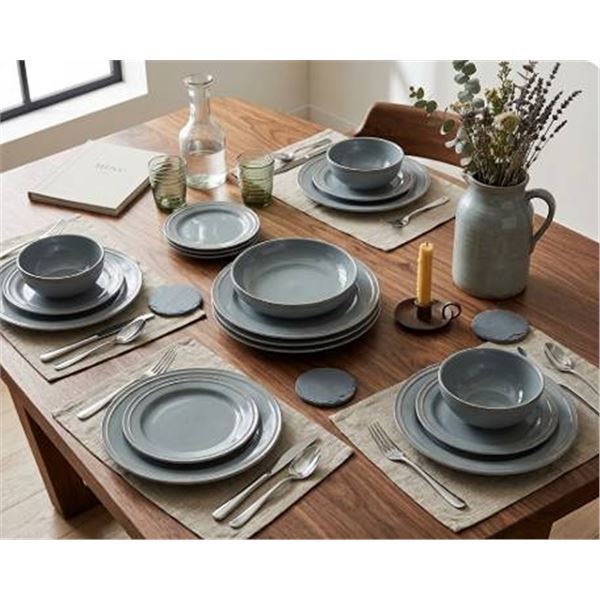 Over&back 16-Piece Dinnerware Set, Blue