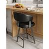 Image 1 : Amisco Black Faux Leather Bar Stool