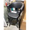 Image 3 : Amisco Black Faux Leather Bar Stool