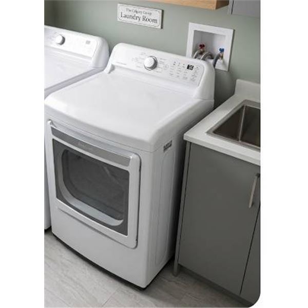 LG DLE7100W White Electric Dryer