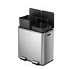 Image 2 : EKO 42L+42L Dual Compartment Stainless Steel Step Can