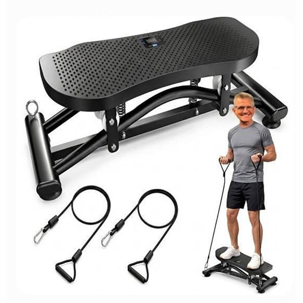 RoyalRcmtx Balance Board with Resistance Bands, 300LBS Ski Balancing Machine Exercise Equipment LCD 