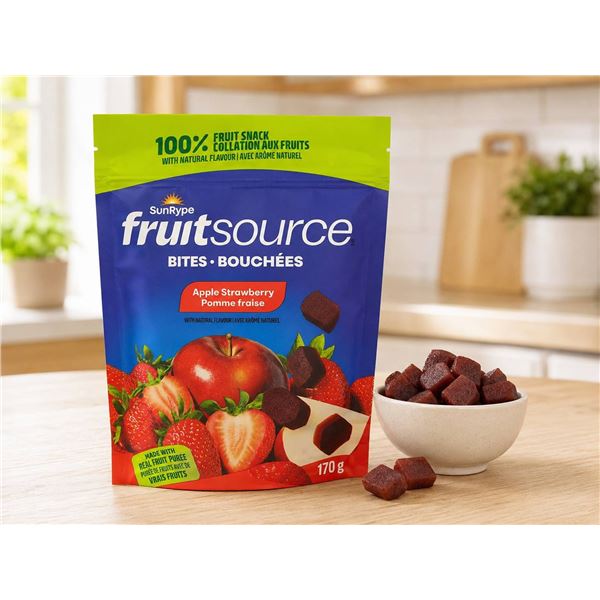 SunRype FruitSource Apple Strawberry Bites 11 x 170g