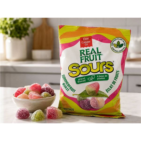 Dare Candy Co Real Fruit Sours Summerfruit Bursts 12 x 180g