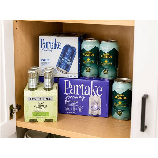 Lot of Non-Alcoholic Beers and Tonic