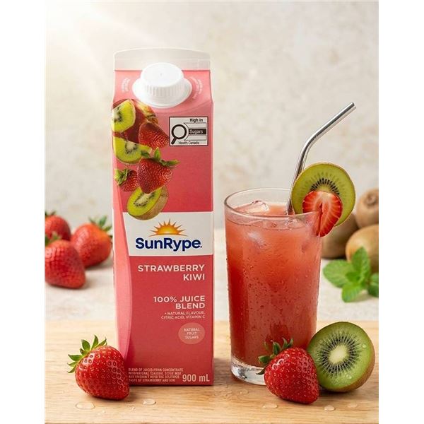 SunRype Strawberry Kiwi Juice 900mL x 12
