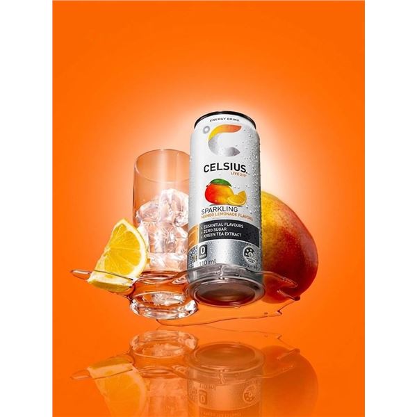 Celsius Sparkling Mango Lemonade 12 x 355mL