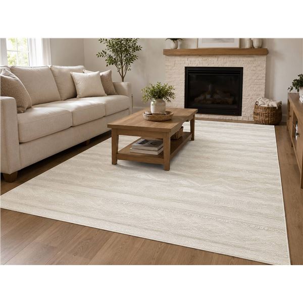 Gertmenian Naples 7'10"x10' Rug, Ivory/Cream