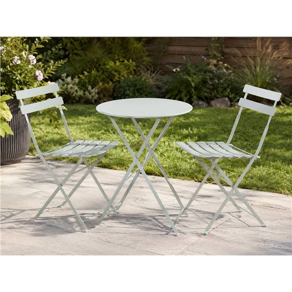 Norfin Steel Bistro Set, 2 Chairs and Table