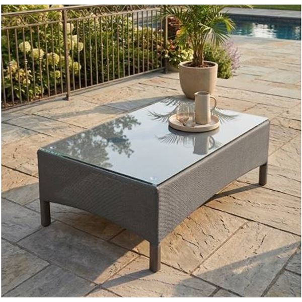 Outdoor Patio Ottoman Gray 36" x 24"