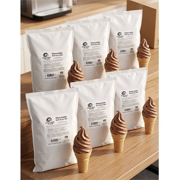 Flavorful Foods Chocolate Soft Serve Mix 6x6lb Bags