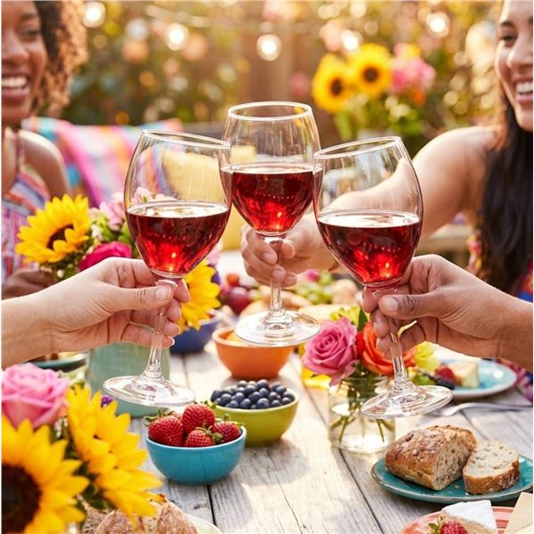 Libbey Sociable Wine Glasses, 36 Pieces