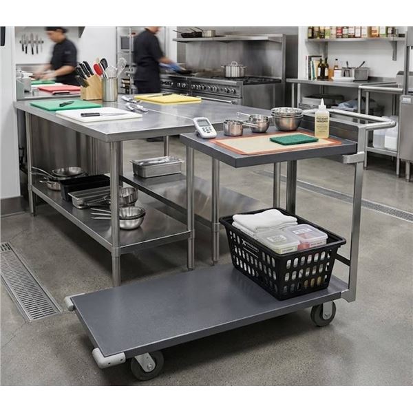 Two-Tier Restaurant Utility Cart