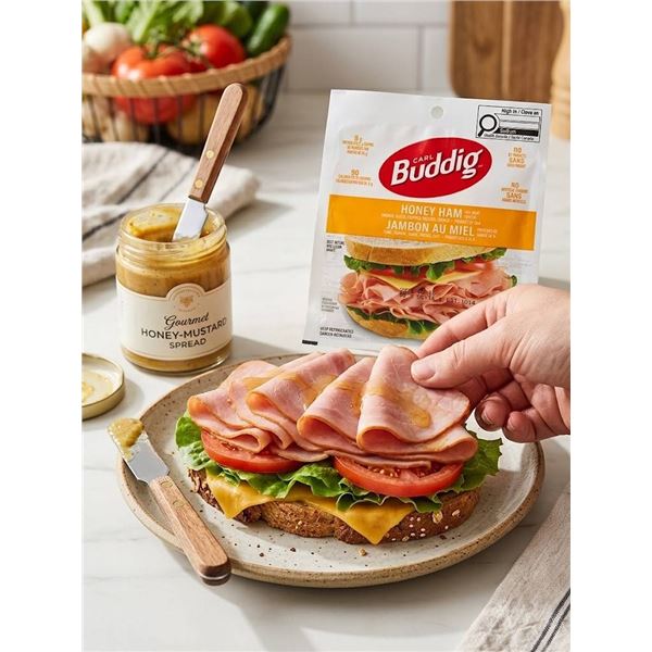 Carl Buddig Honey Ham Sliced 12x55g Pack