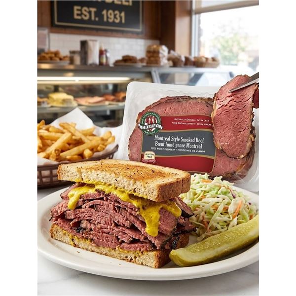 Grimm's Montreal Style Smoked Beef, Approximately 4 lb