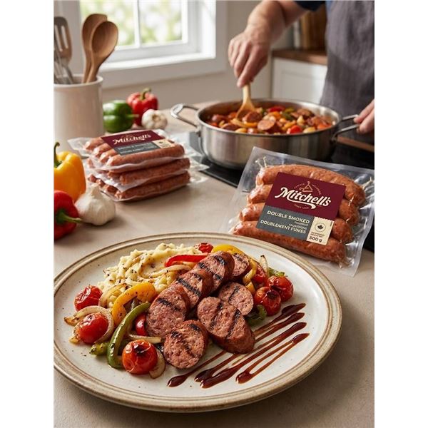 Mitchell's Double Smoked Sausage 7x500g