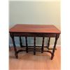 Image 2 : Extendable Dark Wood Table with Turned Legs