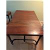 Image 5 : Extendable Dark Wood Table with Turned Legs
