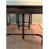 Image 6 : Extendable Dark Wood Table with Turned Legs