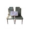 Image 1 : Four Green Vinyl Upholstered Chairs and Creative Circle Embroidery Kit