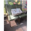 Image 3 : Four Green Vinyl Upholstered Chairs and Creative Circle Embroidery Kit