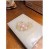 Image 11 : Lot: Alabaster Box, Trinket Box, Beaded Tree, Ceramic Cup, Candle