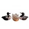 Image 1 : 3 Loon and Duck Figurines: 2 Banks and 1 Glass Dish