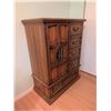 Image 3 : Wooden Chest of Drawers with Side Cabinet and Brass Hardware