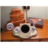 Image 1 : Jewelry Boxes, Trinket Tray, Vintage Alarm Clock, Vanity Items