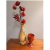 Image 5 : 3 Ceramic Pieces: Leaf Bowl, Vase, and Lidded Jar