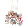 Image 1 : Needlework Lot With Strawberry Tin and Crochet Bag