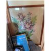 Image 2 : Lot With Flatware Chest, Framed Print, Books, and Towels