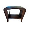 Image 1 : Wooden End Table with Open Shelf and Side Magazine Racks