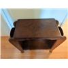 Image 4 : Wooden End Table with Open Shelf and Side Magazine Racks