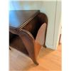 Image 5 : Wooden End Table with Open Shelf and Side Magazine Racks