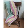 Image 2 : Wool Striped Blanket w/ Antique Spindle Chair