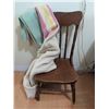 Image 3 : Wool Striped Blanket w/ Antique Spindle Chair