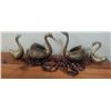 Image 2 : 4 Solid Brass Swan Ornaments, Made in Korea