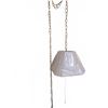 Image 1 : Hanging White Plug-In Pendant Light Fixture with Chain
