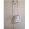 Image 2 : Hanging White Plug-In Pendant Light Fixture with Chain