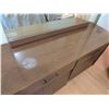 Image 3 : Six-Drawer Wood Dresser with Mirror and Metal Pulls