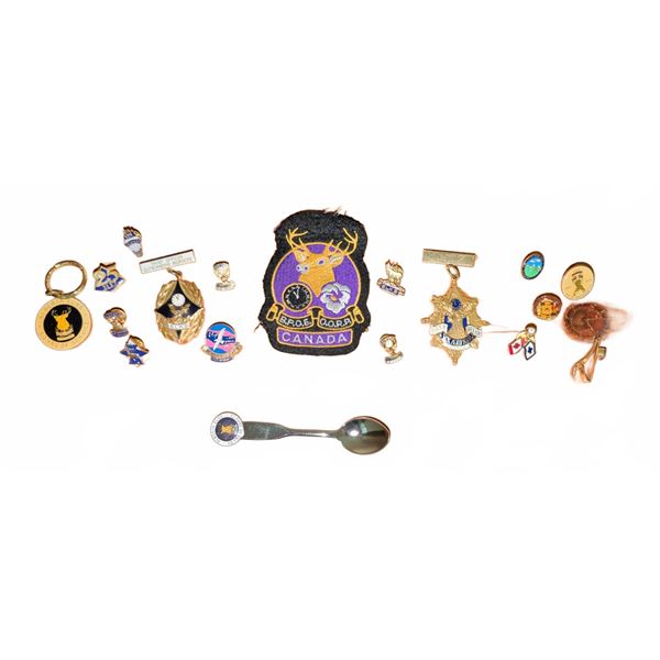 BPOE Canada Pins, Patch, and Alberta Elks Spoon Collection