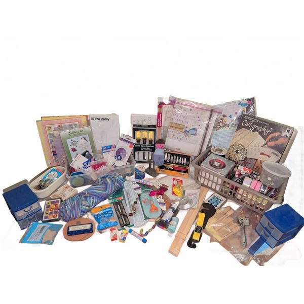 Large Mixed Lot of Craft Supplies and Art Tools