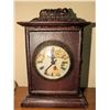 Image 4 : Wooden Mantel Clock with Porcelain Children Bookends