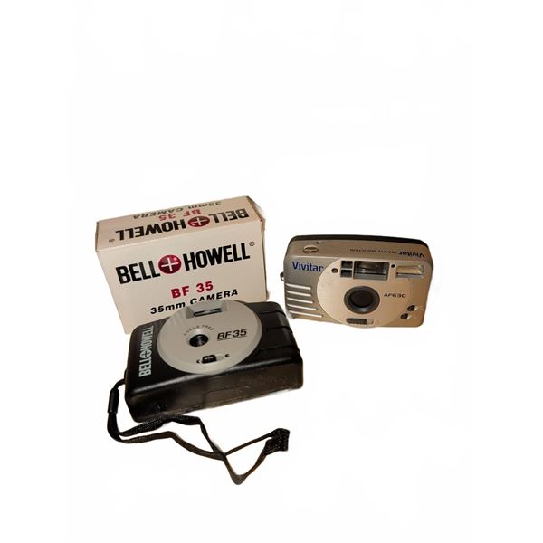 Bell + Howell BF 35 and Vivitar 3700 35mm Cameras