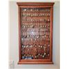 Image 1 : Collector’s Display Case with Assorted Souvenir Spoons