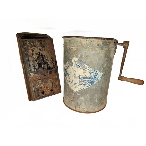 Metal Mailbox and Hand-Crank Ice Cream Maker