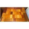 Image 4 : Wooden Parquet Side Table and Metal Display Stand