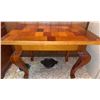 Image 5 : Wooden Parquet Side Table and Metal Display Stand
